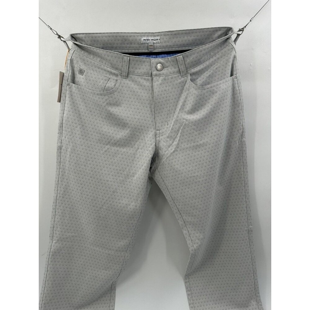 Peter Millar Gray Patterned Chinos - image 8